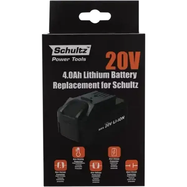 Schultz Power Tools Replacement Lithium Battery 20V 4Ah