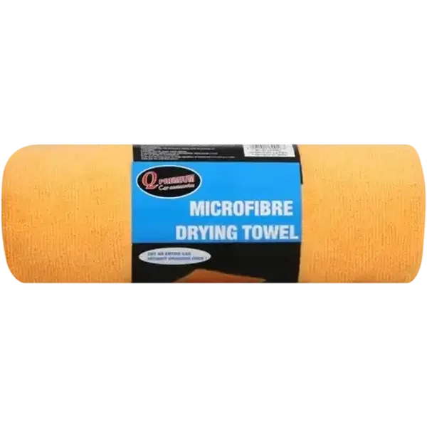 Q Premium Microfibre Drying Towel Orange 62 x 98cm
