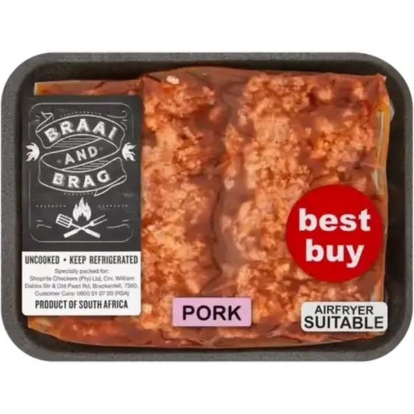 Braai And Brag Pork Rib Burger Per KG