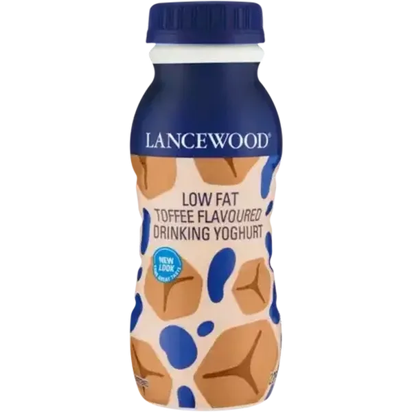 LANCEWOOD Toffee Flavoured Low Fat Drinking Yoghurt 225g