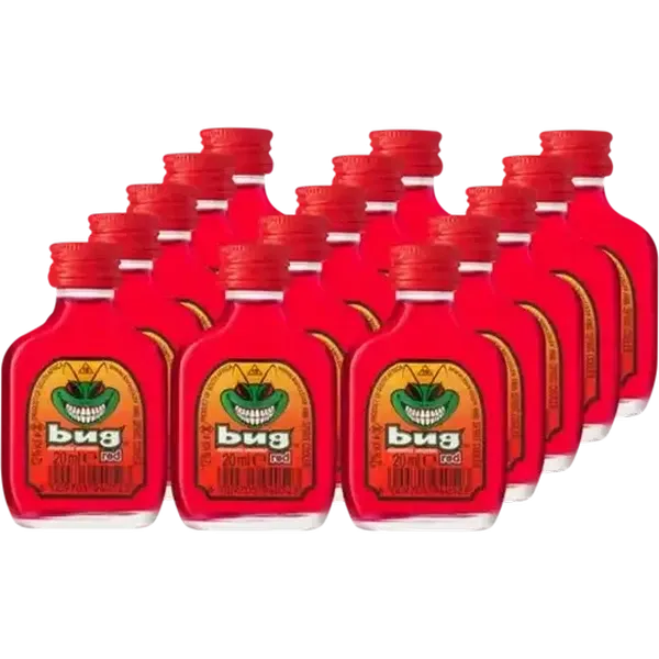 Bug Red Alcoholic Shooter 15 x 20ml