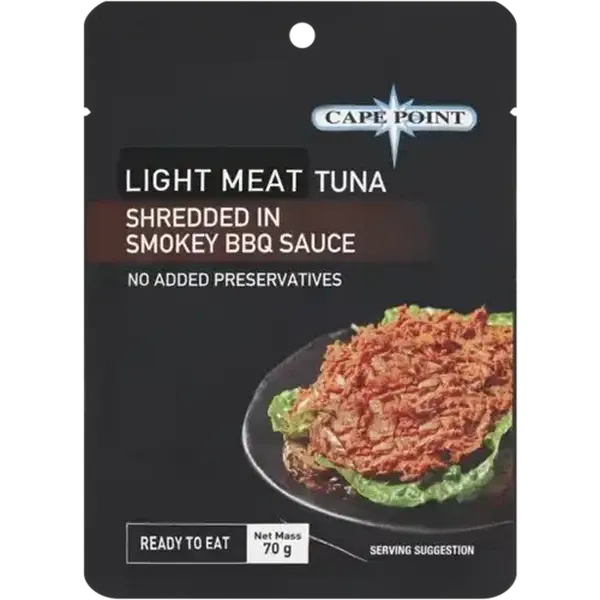 Cape Point Light Meat Tuna Shredded in Smokey BBQ Sauce 70g