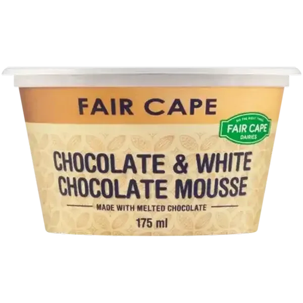 Fair Cape Dairies Chocolate & White Chocolate Mousse 175ml