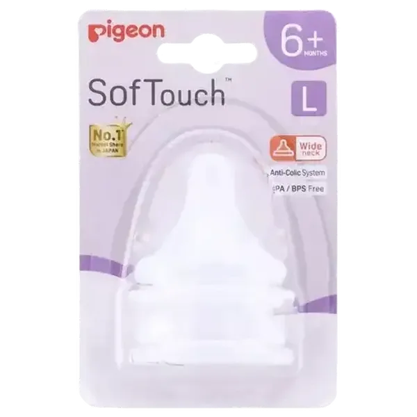 Pigeon SofTouch Teat 6 Months+ 2-Pack