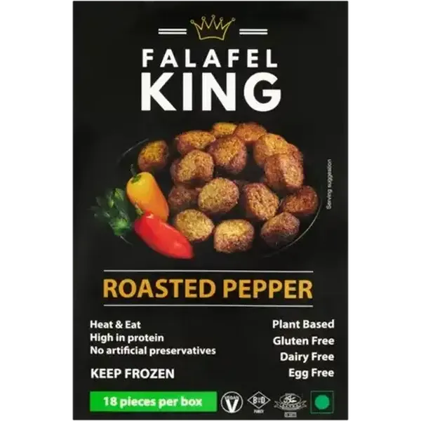 Falafel King Roasted Pepper Frozen Falafel 18 Pack