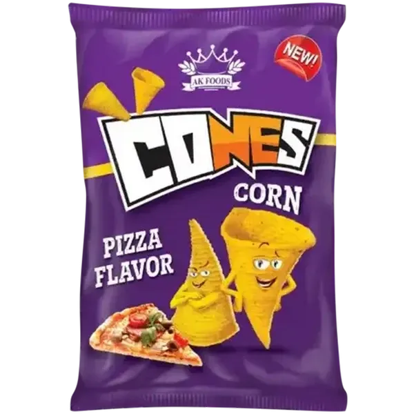 AK Foods Cones Pizza Flavoured Corn Chips 100g