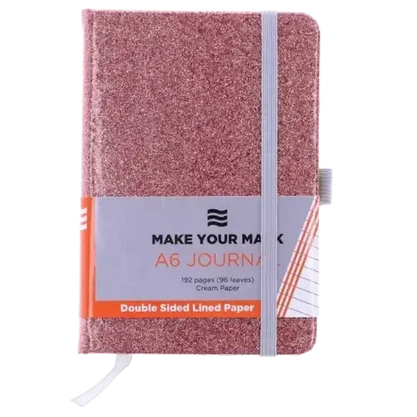 Donau Pink A6 Glitter Book Journal