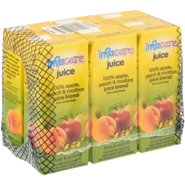 Infacare 100% Apple, Peach & Rooibos Juice Blend 6 x 200ml