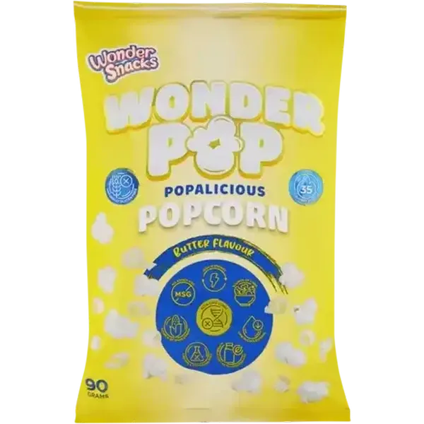 Wonder Snacks Wonder Pop Butter Flavour Popcorn 90g