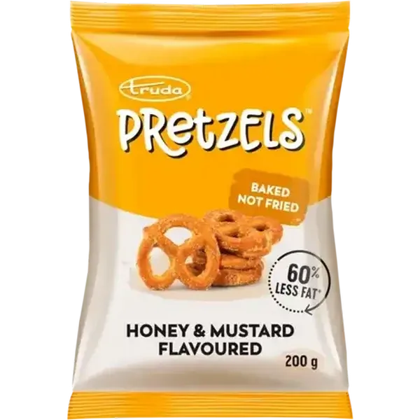 Truda Pretzels Honey & Mustard Flavoured Baked Snack 200g