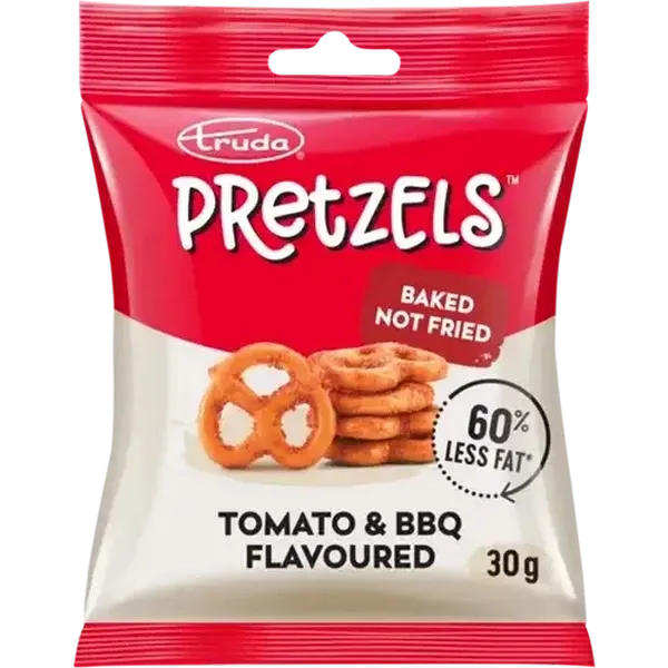 Truda Pretzels Tomato & BBQ Flavoured Baked Snack 30g