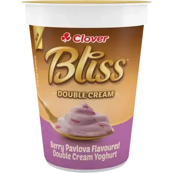 Clover Bliss Berry Pavlova Flavoured Double Cream Yoghurt 150g