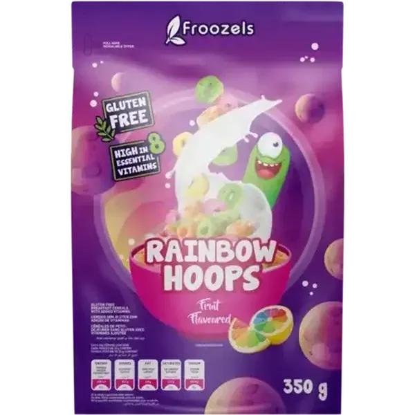 Froozels Rainbow Hoops Breakfast Cereal 350g