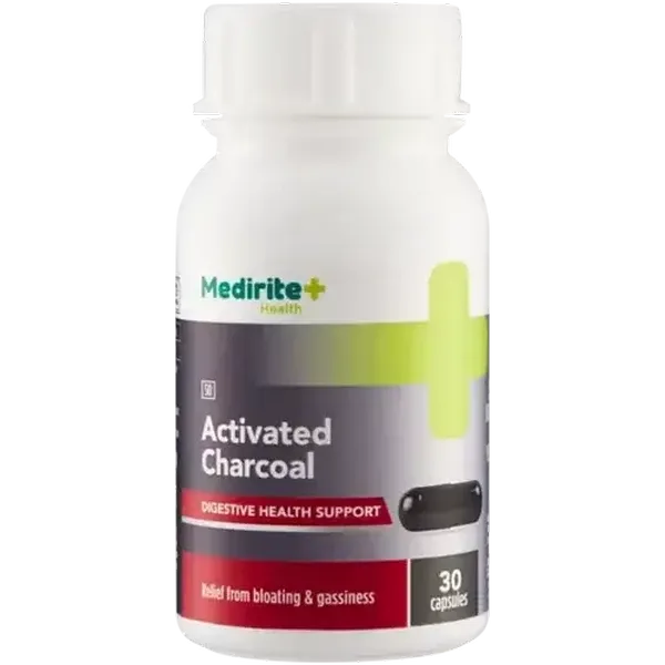 Medirite Activated Charcoal Capsules 30 Pack