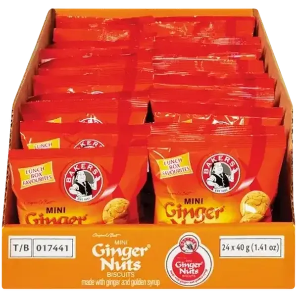Bakers Ginger Nuts Mini Biscuits 24 x 40g