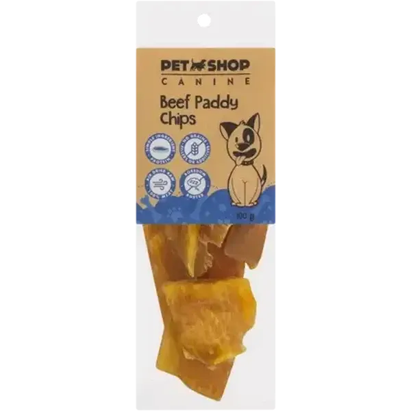 Petshop Canine Beef Paddy Chips 100g