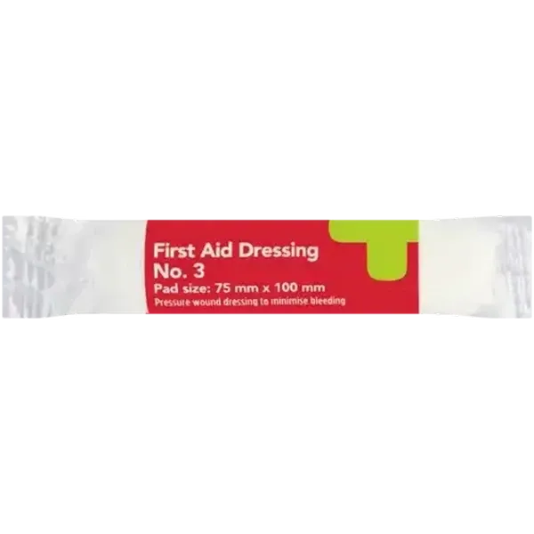 Medirite No. 3 First Aid Dressing 75mm x 100mm