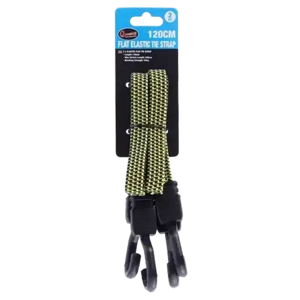Q Premium Elastic Flat Strap Tie 120cm 2 Piece
