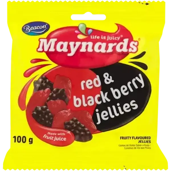 Maynards Red & Black Berry Jellies 100g