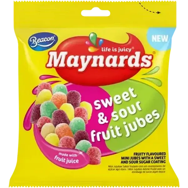 Maynards Sweet & Sour Fruit Jubes 100g