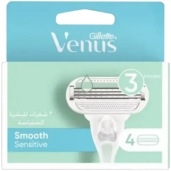 Gillette Venus Sensitive Smooth Razor Blade Refill Cartridges 4 Pack