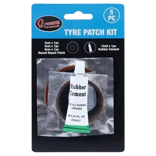 Q Premium Tyre Patch Kit 5 Piece