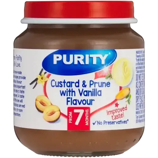 PURITY From 7 Months Custard & Prune With Vanilla Flavour Baby Food 125ml