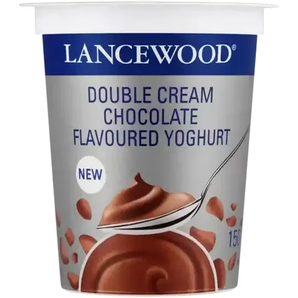 LANCEWOOD Chocolate Flavoured Double Cream Yoghurt 150g