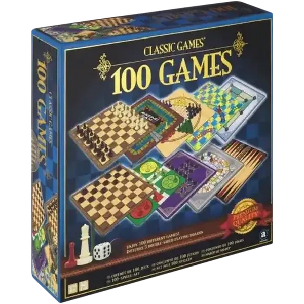 Classic Games 100 Board Games 5 Piece