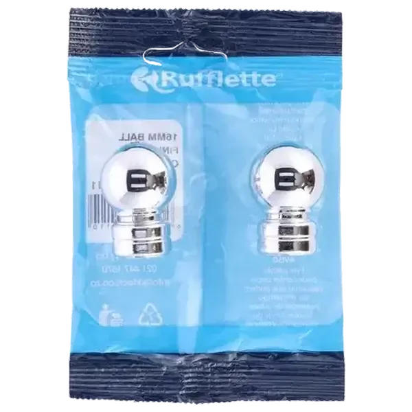 Rufflette Plastic Chrome Finial Ball 16mm