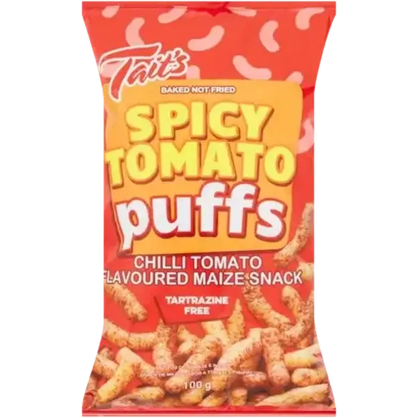 Tait's Spicy Tomato Puffs 100g