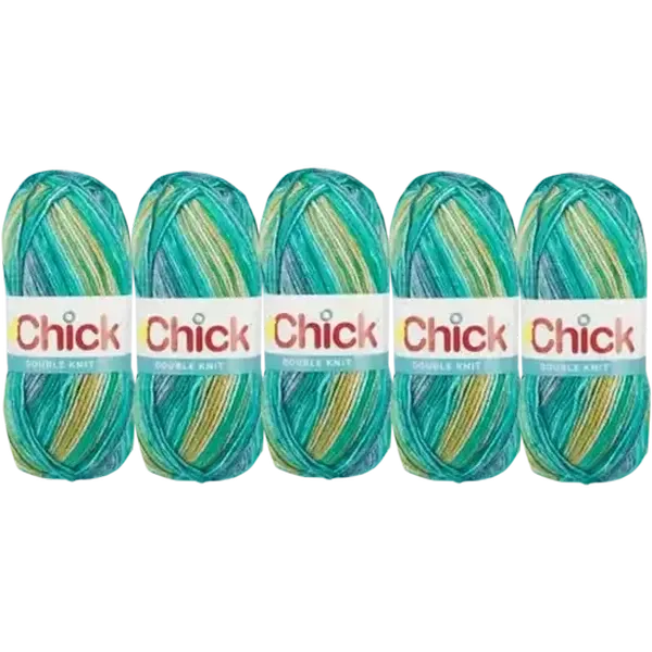 Chick Lagoona Double Knit Acrylic Yarn 5 x 100g