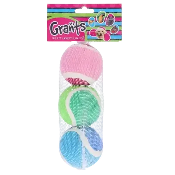 Grants Tennis Sponge Dog Toy 2.5 in 3-Pack