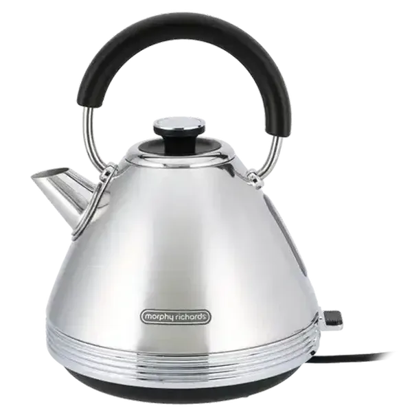 Morphy Richards Polished Stainless Steel Venture Retro Pyramid Kettle 1.5L