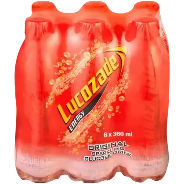 Lucozade Original Sparkling Glucose Drink 6 x 360ml
