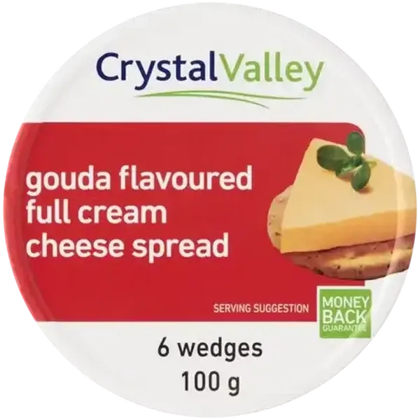 Crystal Valley Gouda Flavoured Full Cream Cheese Spread 6 Pack