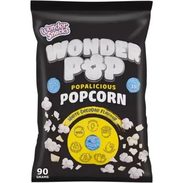Wonder Snacks Wonder Pop White Cheddar Flavour Popcorn 90g