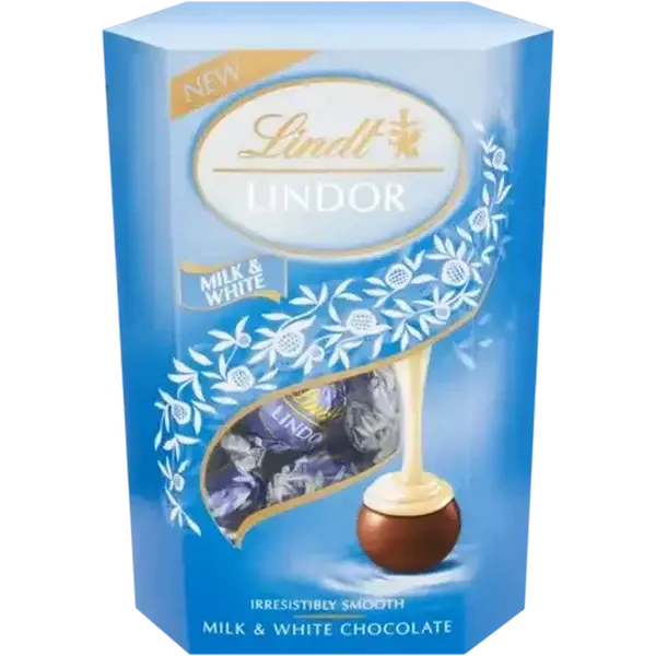 Lindt LINDOR Milk & White Chocolate Truffles 200g