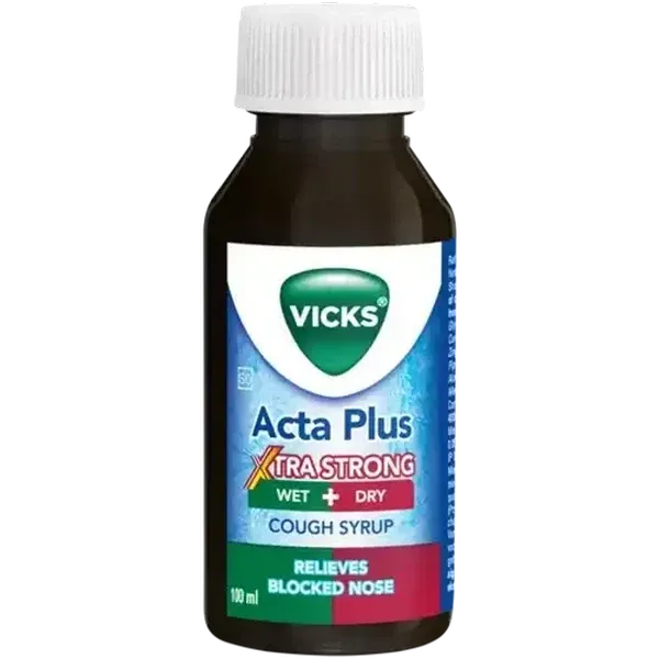 Vicks Acta Plus Xtra Strong Wet & Dry Cough Syrup 100ml
