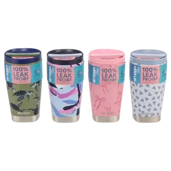 Smash Double Wall Stainless Steel Travel Mug 350ml (Design May Vary)