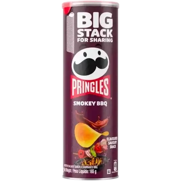 Pringles Smokey BBQ Flavoured Savoury Snack 165g