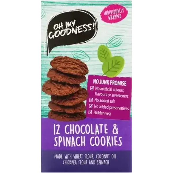 Oh My Goodness! Chocolate & Spinach Cookies 12 Pack