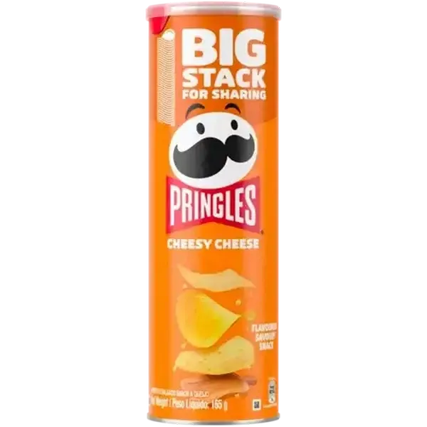 Pringles Cheesy Cheese Flavoured Savoury Snack 165g