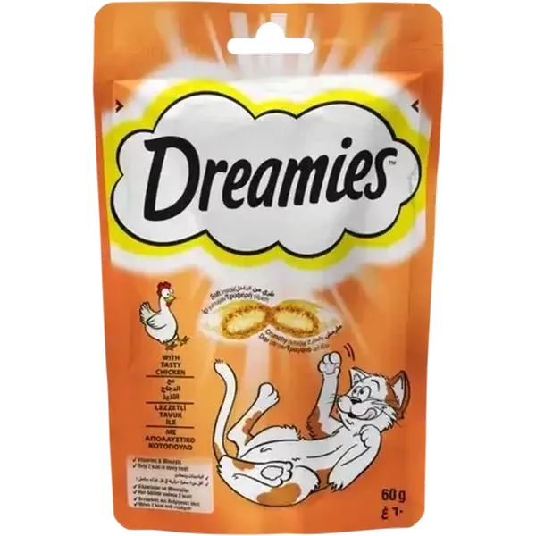 Dreamies Dry Cat Treats with Tasty Chicken 60g