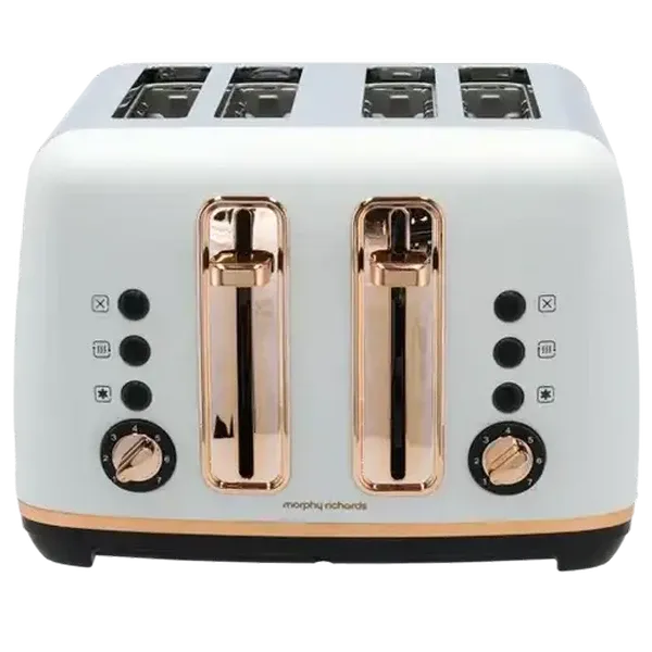 Morphy Richards Ascend Rose Gold Collection White & Rose Gold 4-Slice Toaster
