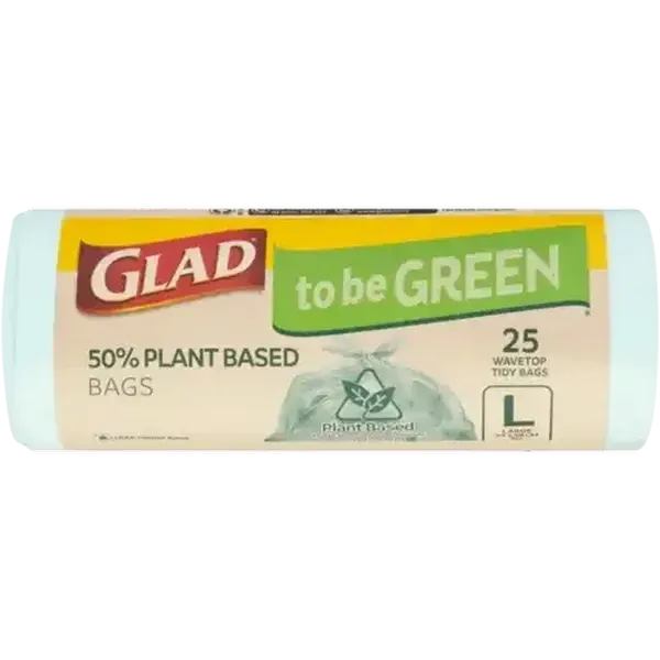 Glad to be Green Green 50% Plant Based Wave Top Tidy Bags 25 Pack