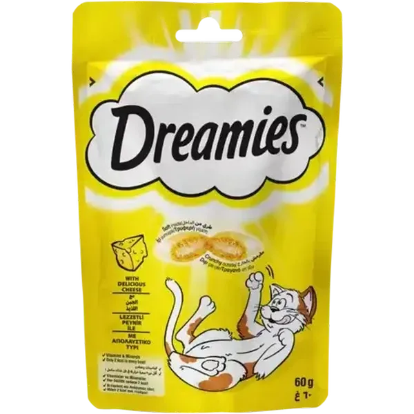 Dreamies Dry Cat Treats with Delicious Cheese 60g