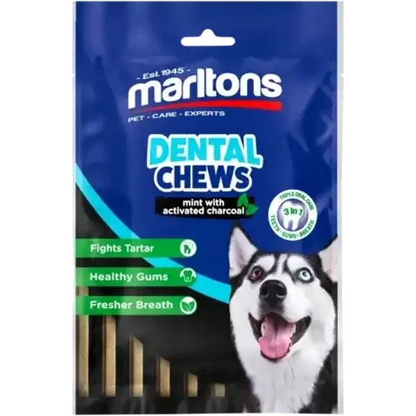 Marltons Mint with Activated Charcoal Dental Chews 100g