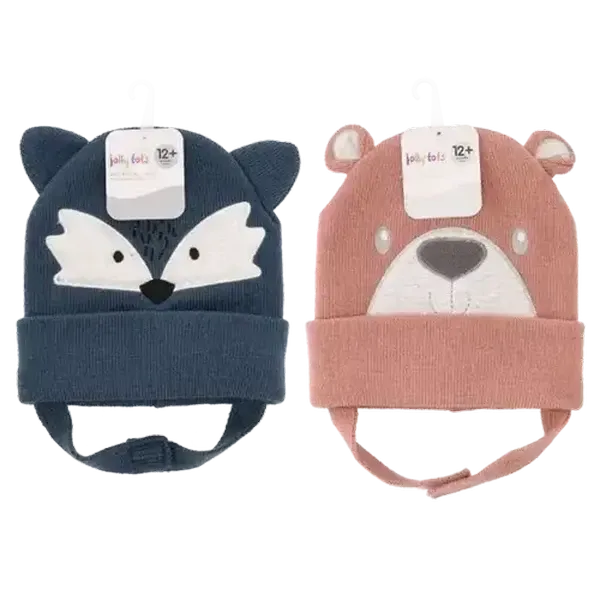 Jolly Tots Knit Character Beanie 12 Months + (Design May Vary)