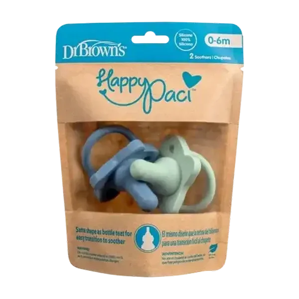 Dr. Brown's Blue Silicone Pacifier 0 - 6 Months 2-Pack